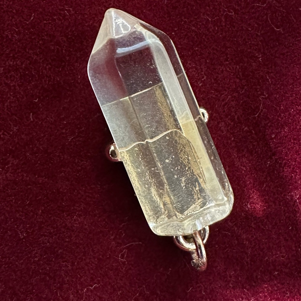 Clear Quartz Point Pendant - Transparent Crystal Jewelry